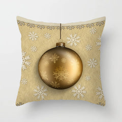 Gold Christmas Cushion Covers Crushed Velvet 18" x 18"