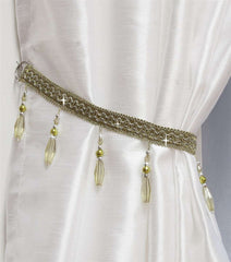 Crystal Beaded Curtain Tie Back (Lime)