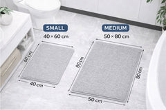 Chenille Bath Mat Non Slip Super Soft & Washable (Multiple Colours And Sizes)