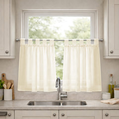 Lucy Pair Voile Tab Top Cafe Curtain Panels