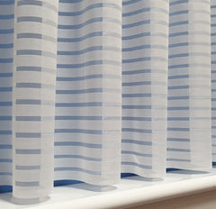 Paris Horizontal Stripe White Net Curtain