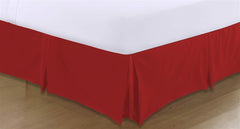 Plain Pleated Valance Sheets - Red