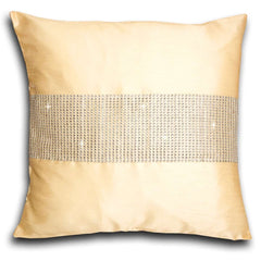 Faux Silk Pencil Pleat Fully Lined Curtains (Cream)