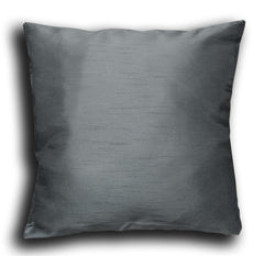 Faux Silk Pencil Pleat Fully Lined Curtains (Grey)