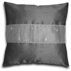 Faux Silk Pencil Pleat Fully Lined Curtains (Grey)