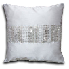 Faux Silk Pencil Pleat Fully Lined Curtains (Silver)