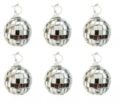 Disco Mirror Ball Christmas Tree Decoration Pack Of 6