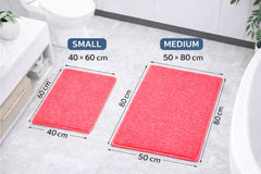 Chenille Bath Mat Non Slip Super Soft & Washable (Multiple Colours And Sizes)