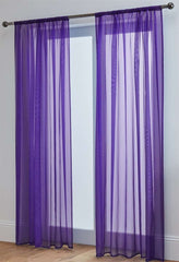 Lucy Pair Slot Top Voile Panels (Aubergine)