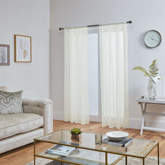Lucy Pair Slot Top Voile Panels (Cream)