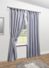Mayfair Pencil Pleat Lined Curtains (Silver)