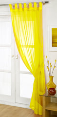 Opaque Tab Top Voile Panel (Yellow)