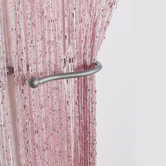 Jazz Large Size Glitter String Curtain Panel Pink (3m Wide x 3m Drop)