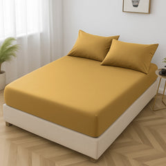 Microfibre Flat Bed Sheet (Ochre)