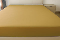 Microfibre Fitted Bed Sheet (Ochre)