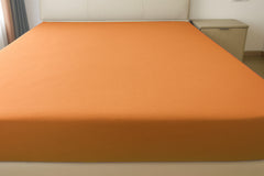 Microfibre Flat Bed Sheet (Orange)