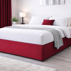 Elasticated Divan Bed Valance (Red)