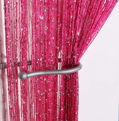Jazz Large Size Glitter String Curtain Panel Fuchsia (3m Wide x 3m Drop)