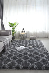 Fluffy Shaggy Area Rug - Non-Slip - Thick Pile Floor Mat (Geometric)