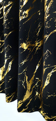 Elyse Black Thermal Blackout Eyelet Curtains With Gold Foil (Black/Gold)