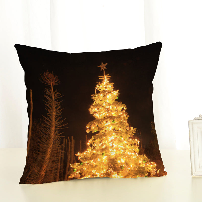 Christmas Cushion Covers Linen Effect 18" x 18" (45cm x 45cm)