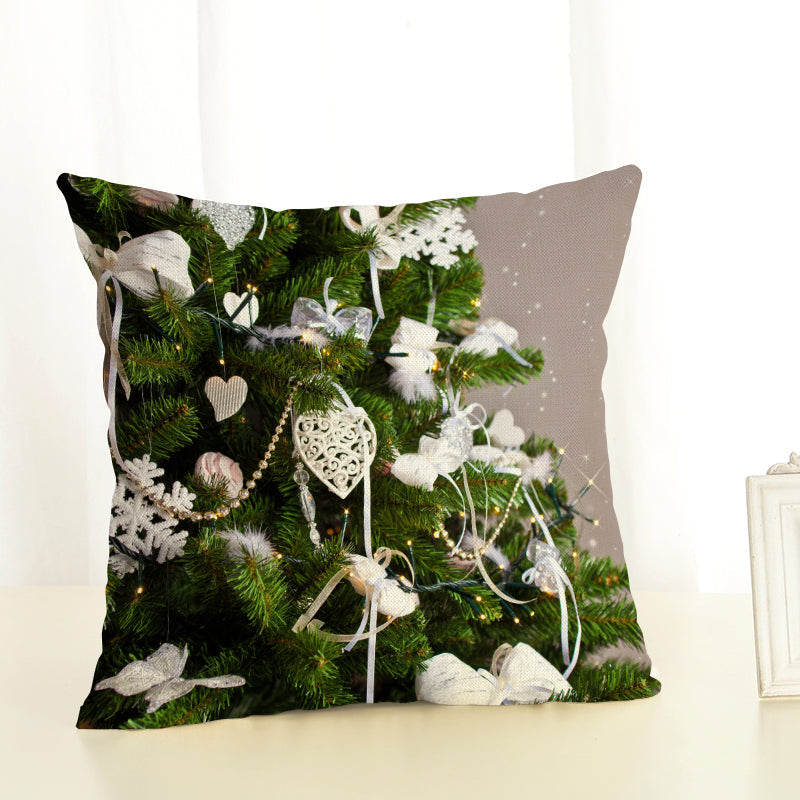 Christmas Cushion Covers Linen Effect 18" x 18" (45cm x 45cm)