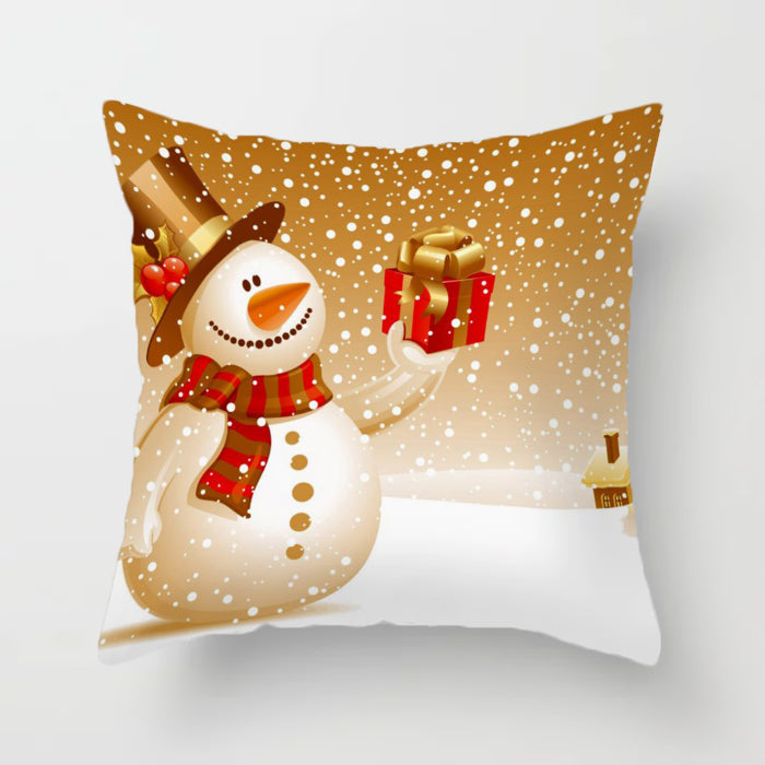 Gold Christmas Cushion Covers Crushed Velvet 18" x 18"