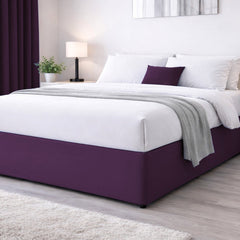 Elasticated Divan Bed Valance (Aubergine)