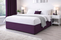 Elasticated Divan Bed Valance (Aubergine)
