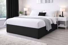 Elasticated Divan Bed Valance (Black)