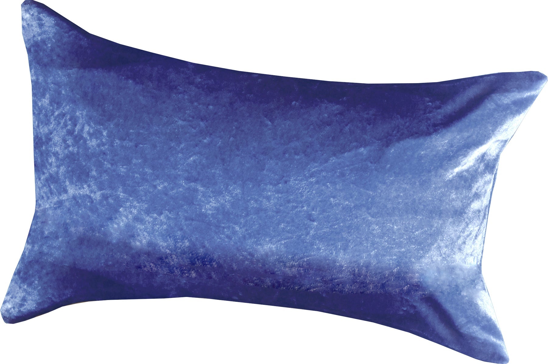 Crushed Velvet Fully Lined Ready Made Eyelet Curtains (Blue)
