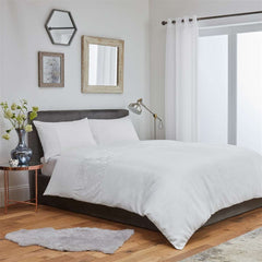 Chloe Crushed Velvet Duvet Cover Bedding Set - White