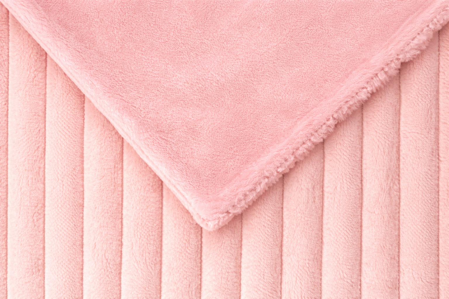 Ribbed Extra Thick Soft Faux Fur Throw (Pink)