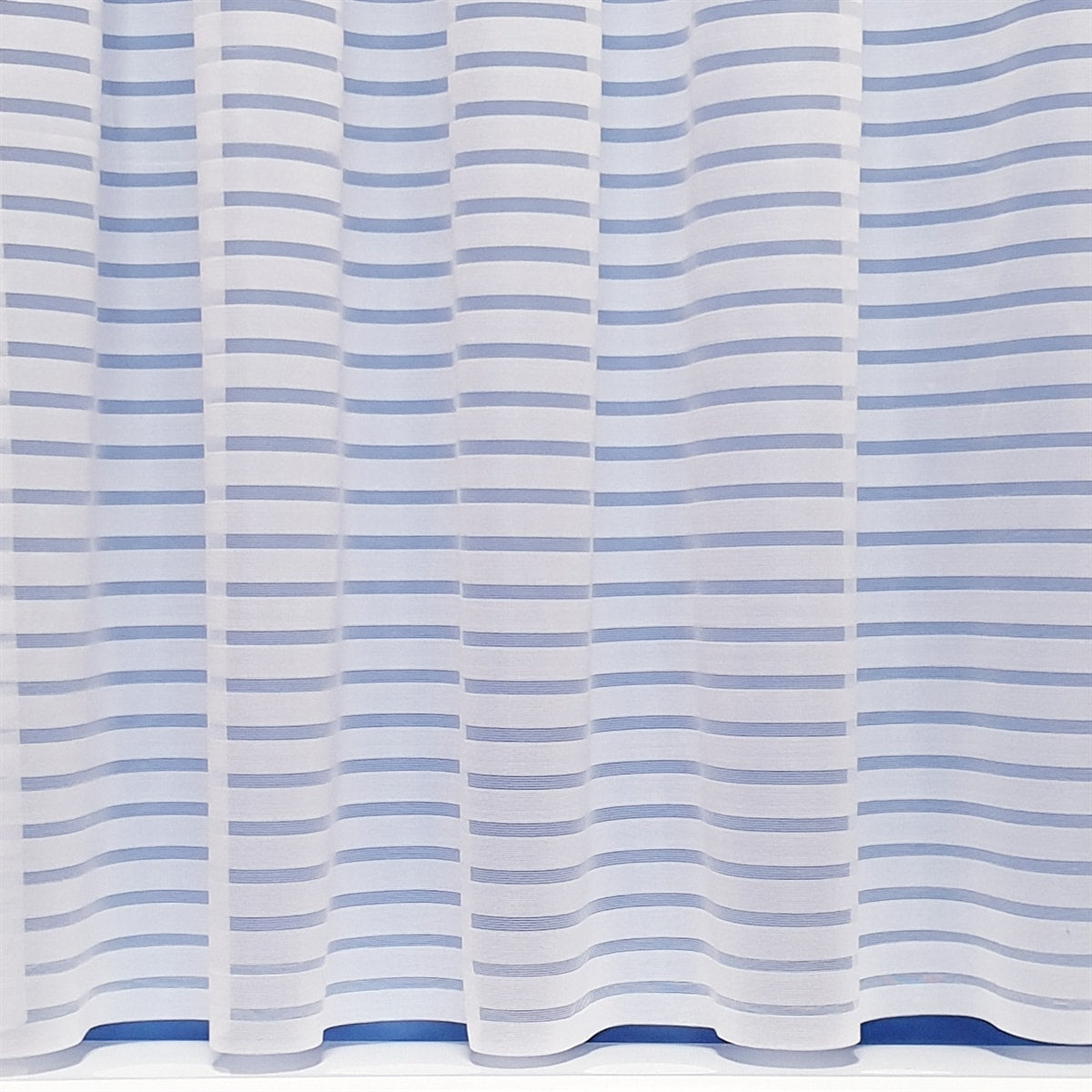 Paris Horizontal Stripe White Net Curtain