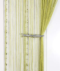 Dew Drop Beaded Chain String Curtain Panel (Lime)