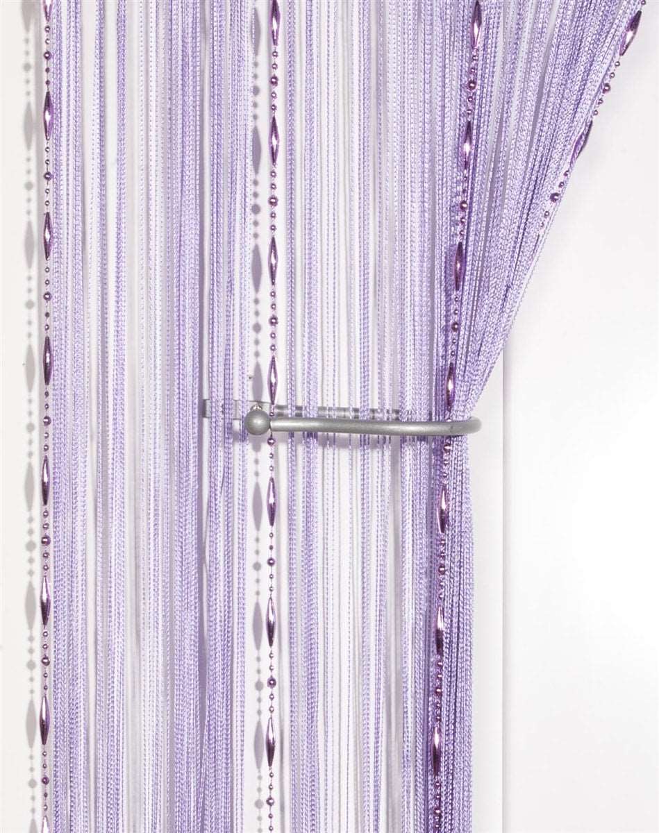 Dew Drop Beaded Chain String Curtain Panel (Lilac)