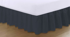 Plain Frilled Valance Sheets - Dark Grey