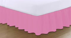 Plain Frilled Valance Sheets - Pink