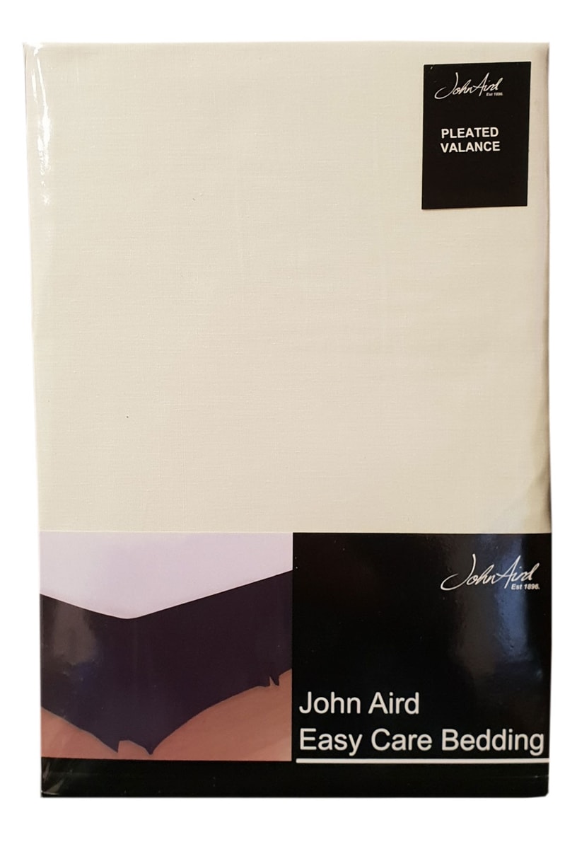 Plain Pleated Valance Sheets - Cream