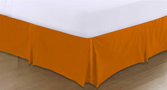 Plain Pleated Valance Sheets - Orange