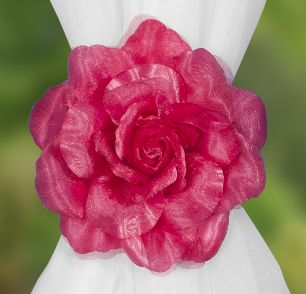 Flower Tie Back Fuchsia