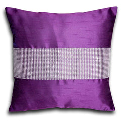 Faux Silk Pencil Pleat Fully Lined Curtains (Aubergine )