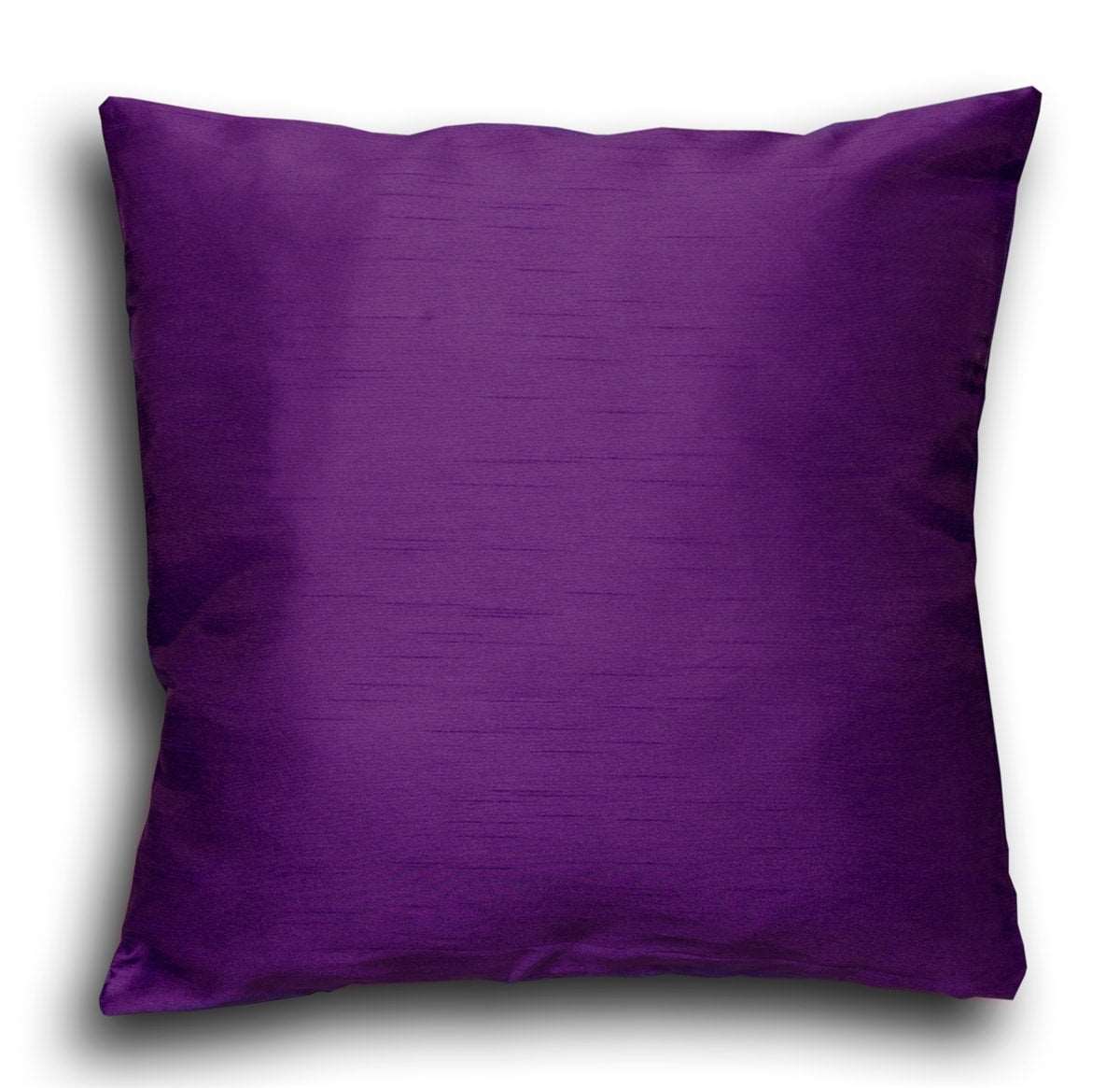 Faux Silk Pencil Pleat Fully Lined Curtains (Aubergine )