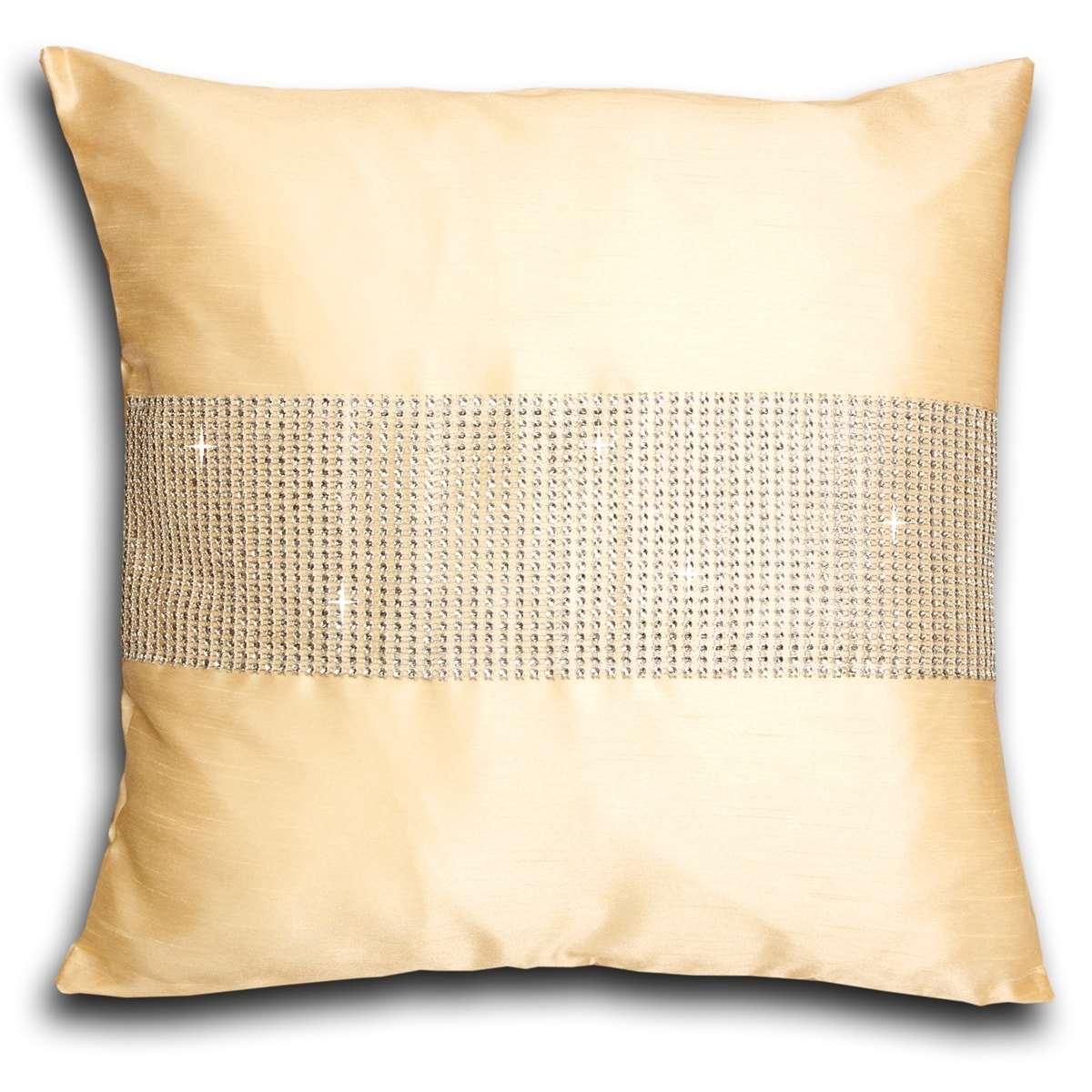Faux Silk Pencil Pleat Fully Lined Curtains (Cream)