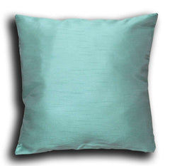 Faux Silk Pencil Pleat Fully Lined Curtains (Duck Egg)