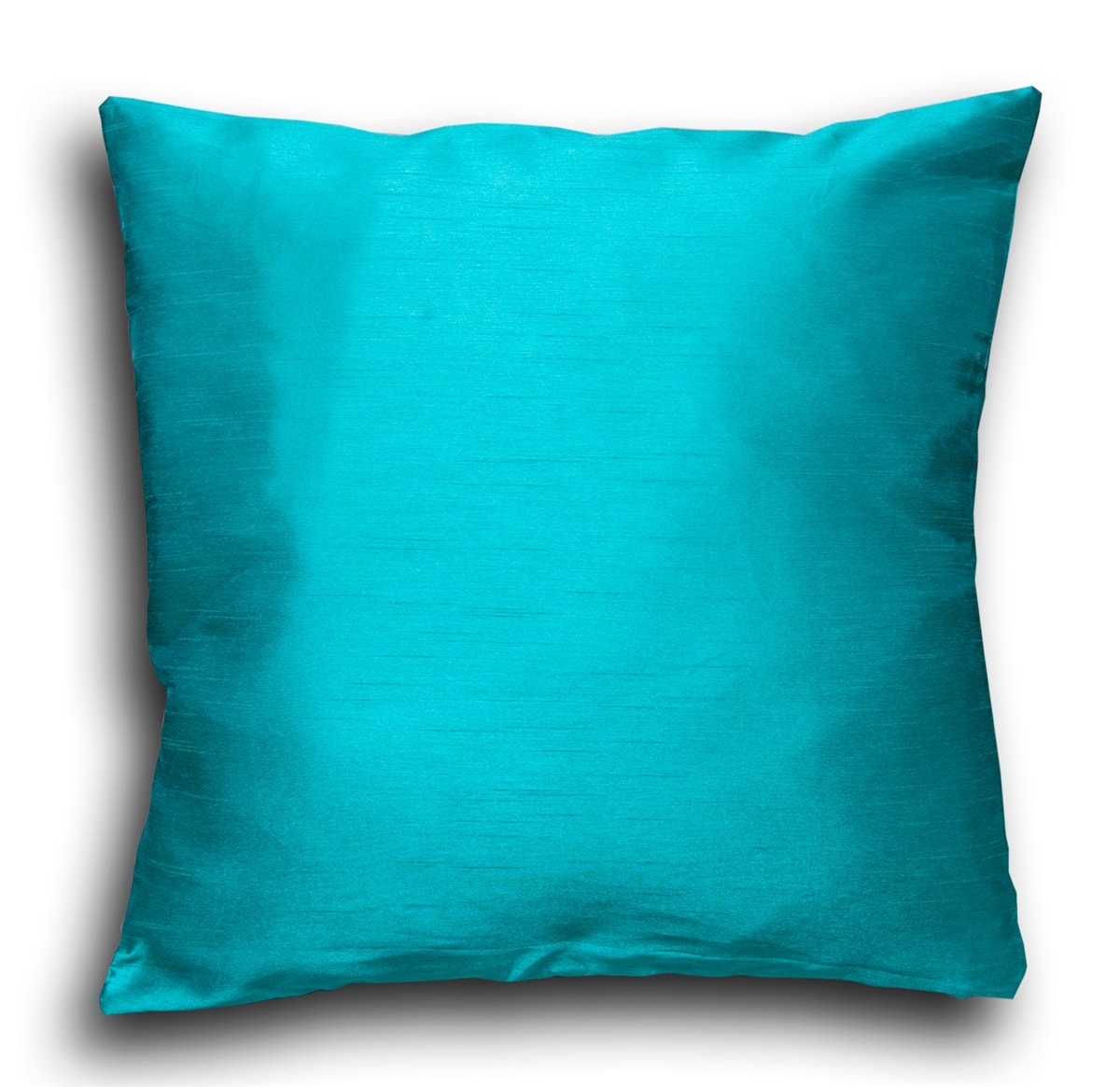 Faux Silk Pencil Pleat Fully Lined Curtains (Teal)
