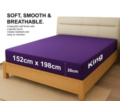 Microfibre Fitted Bed Sheet (Orange)
