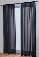 Lucy Pair Slot Top Voile Panels (Black)