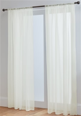 Lucy Pair Slot Top Voile Panels (Cream)