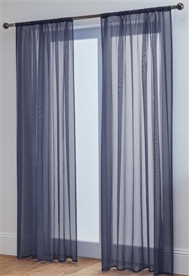 Lucy Pair Slot Top Voile Panels (Dark Grey)
